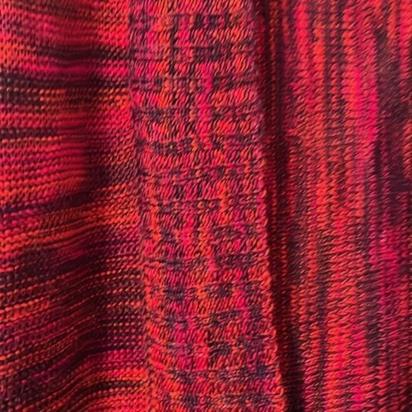 United States Sweaters 3/4 dolman sleeve variegated red & black open cardigan M - Picture 6 of 9